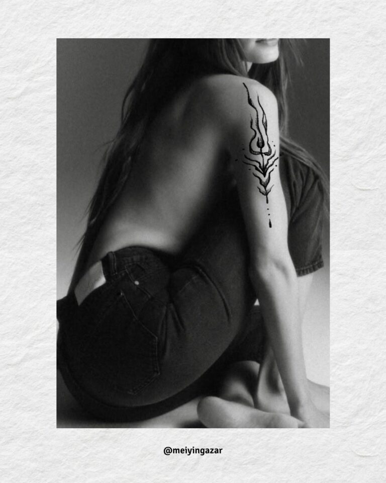 Fire Dancer tattoo flash