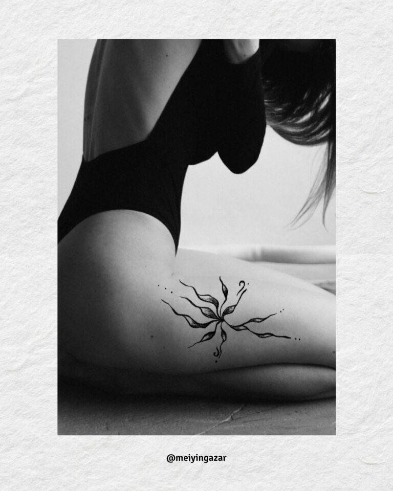 Fire Dancer tattoo flash