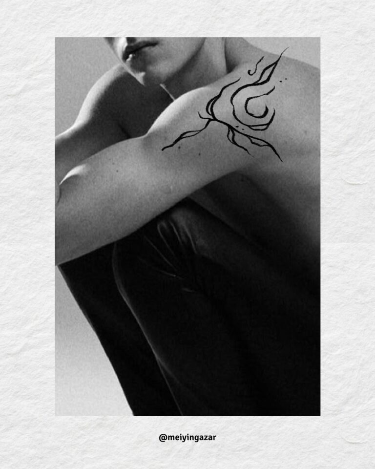 Fire Dancer tattoo flash